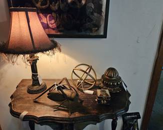 Metal Insect, Lamp, Half Moon Table