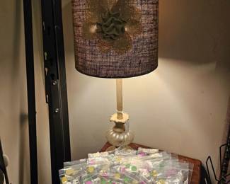 Earrings, Lamp and Table