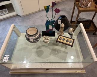 Thomasville Glass Top Coffee Table