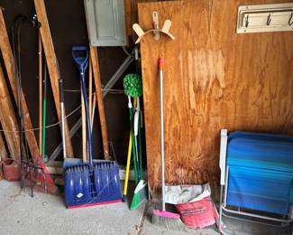 Shovels, Brooms, Beach Chair 