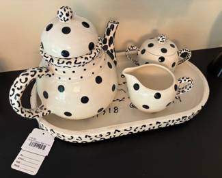 Richard Frideaux B & W Tea Set
