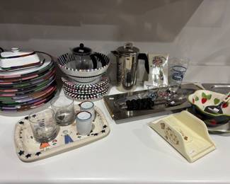 Plate Sets, Trays, Glass Sets