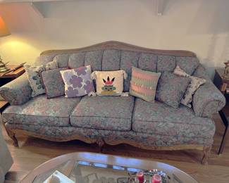 Here is a better picture of the larger sofa, and a hint of the coffee table.