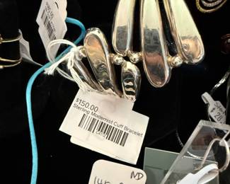 Sterling Modernist Cuff Bracelet 