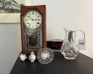Mantle Clock, Marquis by Waterford Pitcher 