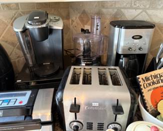 Keurig Coffee Machine, Cuisinart Toaster 