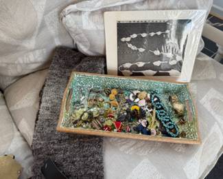 Decorative Tray, Misc Jewelry 