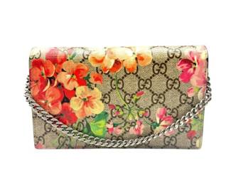 Gucci GG Supreme Blooms Chain Wallet