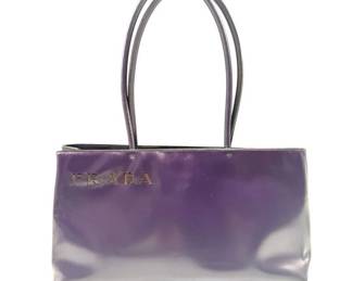 Prada Purple Patent Leather Tote Bag