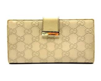 Gucci Beige Guccissima Leather Continental Wallet