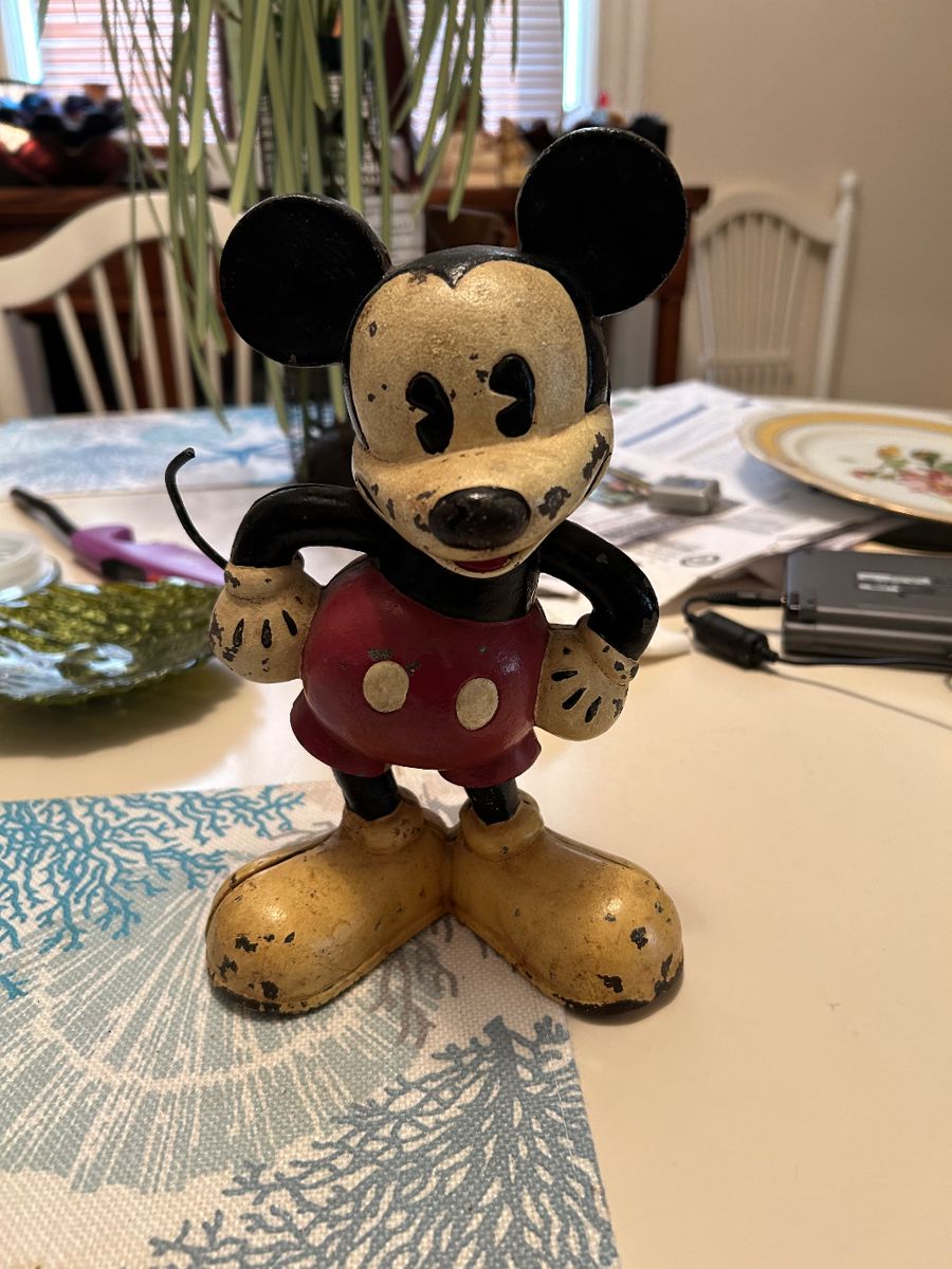Rare Disney Mickey Mouse Cast Iron Bank 