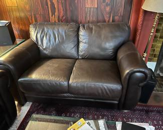 Leather Loveseat 