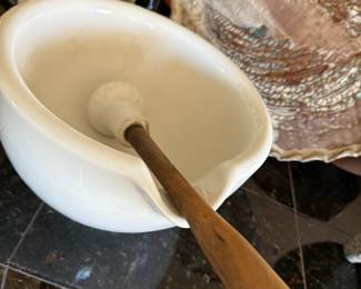Antique huge pestle n mortar