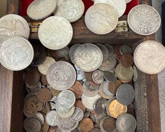 Mexican coins fine silver and Morgan's 999