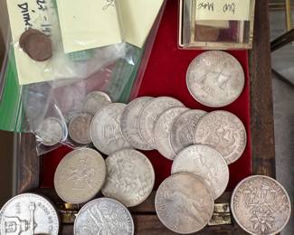Lots of fine silver coinage