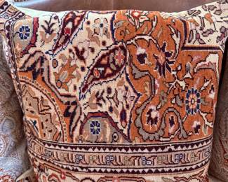 Kilim/Persian rug textured wool pillows