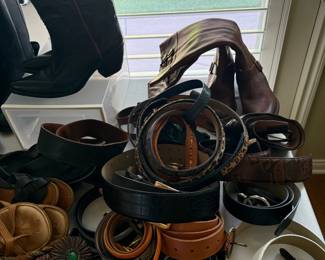 Tons of leather belts