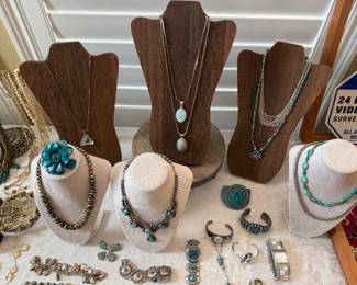 Beautiful antique Sterling Silver and Turquoise pieces