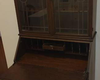 ANTIQUE DROP, SLANT FRONT, SECRETARY DESK