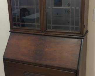ANTIQUE DROP, SLANT FRONT, SECRETARY DESK
