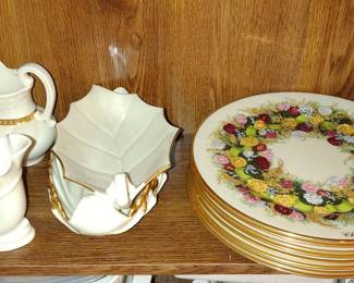 LENOX, OLDER GREEN BLUE MARK LENOX, PLATES, ETC. 