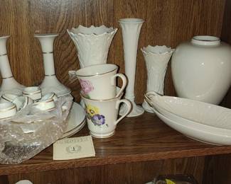 LENOX, OLDER GREEN BLUE MARK LENOX, VASES, ETC. 