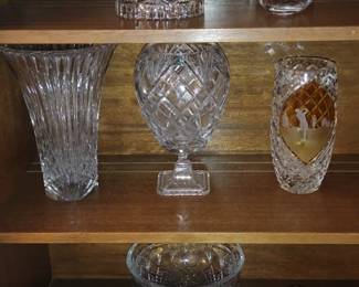 NICE QUALITY CRYSTAL, SOME WATERFORD, SOME AWARDS