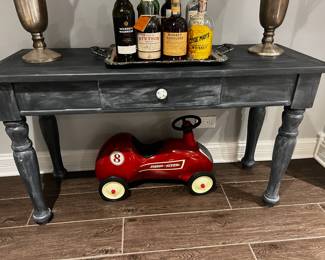 Table only for sale. Has matching mirror, shown in other picture will update.