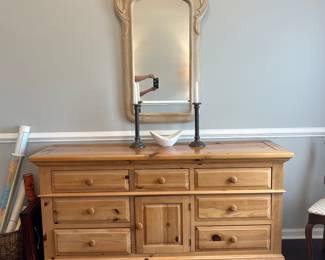Broyhill solid pine Fontana line dresser. Mirror not included. Matching armoire also available. Perfect condition