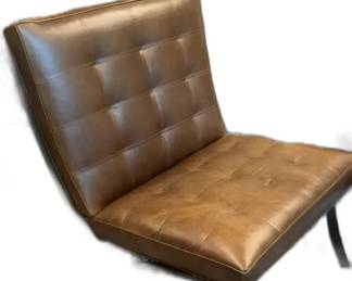 Arhaus Furniture Tufted Leather Accent Chair


