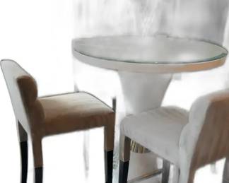 TOV Furniture Gray Velvet Stool