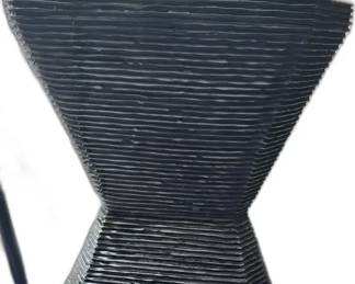 Modern Black Hourglass Accent Table


