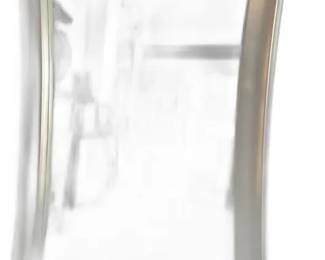 Large Curved Silver-Toned Wall Mirror - 6’6” x 3’8”


