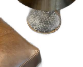 TOV Furniture Modern Glass and Brass Accent Table


