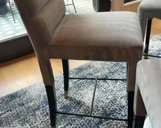TOV Furniture Gray Velvet Stool