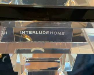 Interlude Home Acrylic Glass Top Office Desk - 4’ x 24” x 29”