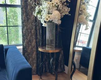 Heavy Tall Bronze Metal Framed Mirror - 7’ x 22”
