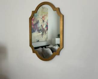 Gold Framed Decorative Mirror - 3’9” x 30”