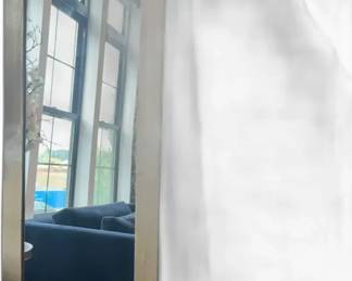 Heavy Tall Bronze Metal Framed Mirror - 7’2” x 22”


