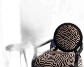 Zebra Print Accent Chair


