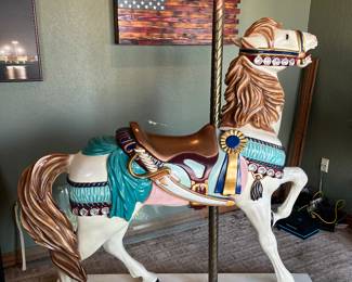 Actual size of wooden carousel horse