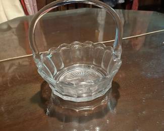 Cut glass basket