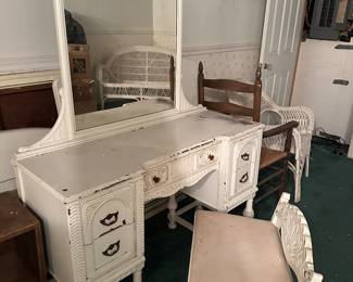 Adorable vanity and chair.
