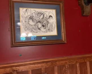 Pen and ink animal prints 