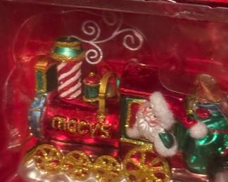 Macy’s train. Ornament 