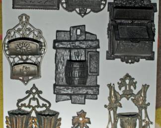 ANTIQUE SELECTION OF WALL MATCH HOLDERS