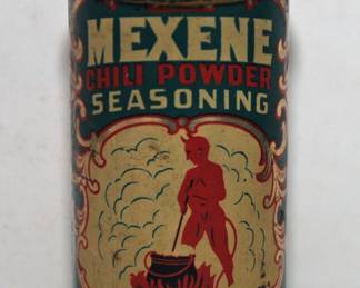 ADVERTISING TIN WITH DEVIL "MEXENE" SEASONING