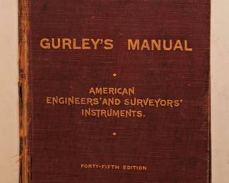 GURLEY'S MANUAL - ILLUSTRATED WITH ENGINERS AND SURVEYOR'S INSTRUMENTS