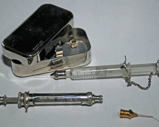 FRENCH VINTAGE GLASS MEDICAL KIT