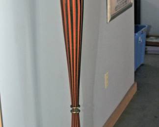 RARE MID-CENTURY "BAROVIER & TOSO" MURANO BUBBLE & GOLD FLECK GLASS FLOOR LAMP